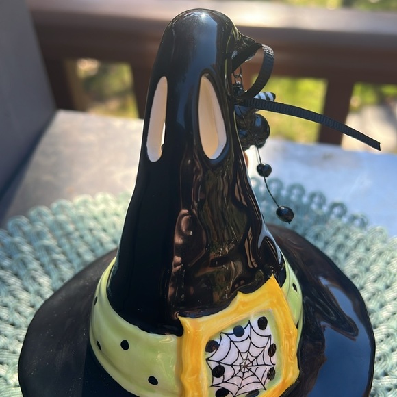 NWT Blue Sky Clayworks Pumpkin 🎃 Jack with Hat Candle 🕯️ Holder. - Picture 10 of 10